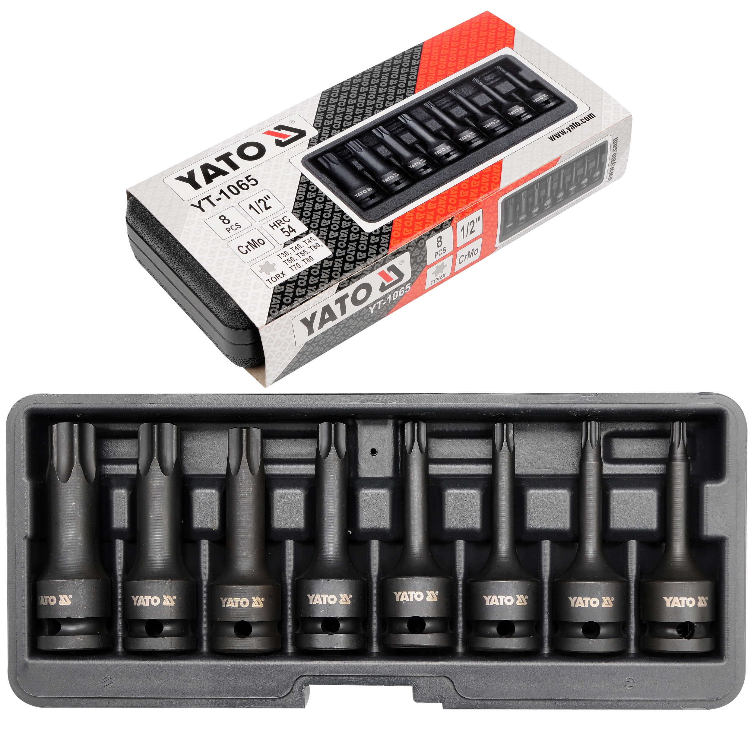 

Udarowe Klucze Trzpieniowe Torx T30-T80 1/2'' Yato
