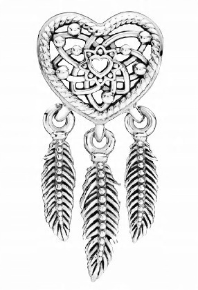 

2 Charms Serce Łapacz snów do Pandora S925