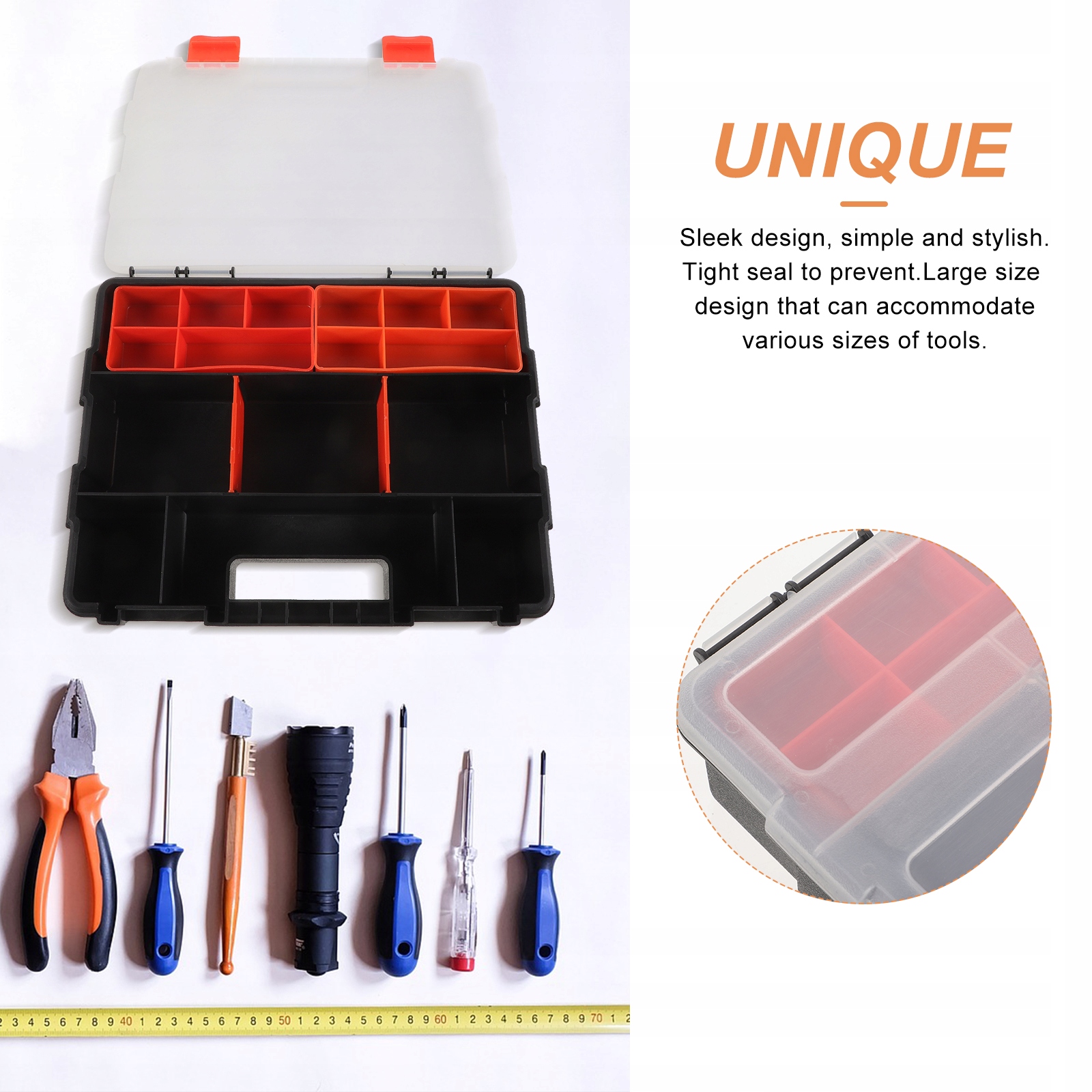 PLASTIKOWY POJEMNIK DO PRZECHOWYWANIA ORGANIZATOR NA MAŁE CZĘŚCI Rodzaj inna skrzynka