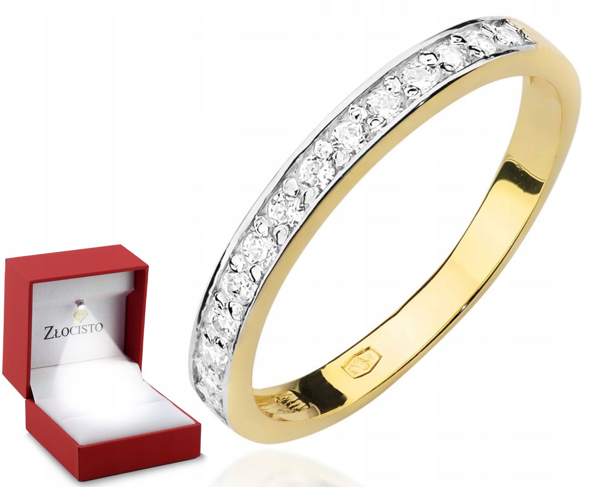 Zlatý prstýnek s brilianty Gravírování Bonus 585