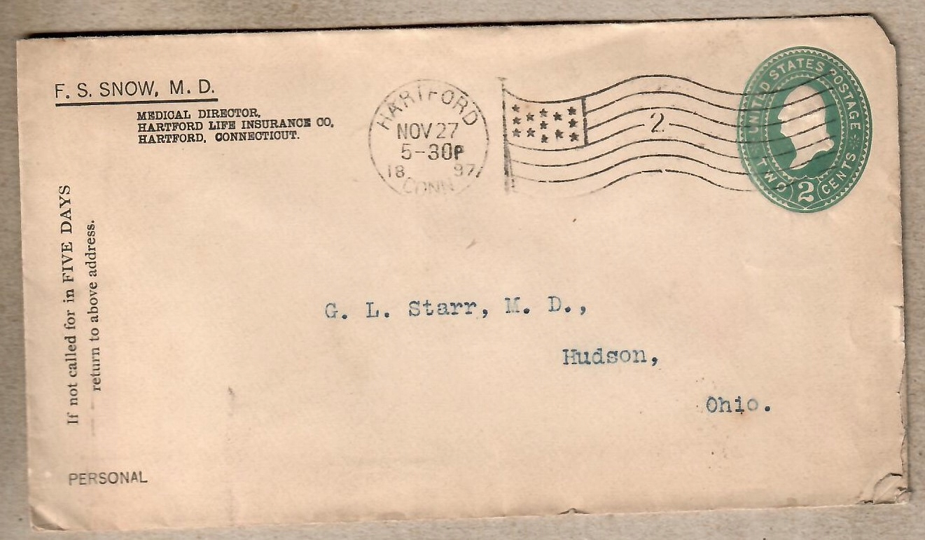 USA, 1897 r. koperta