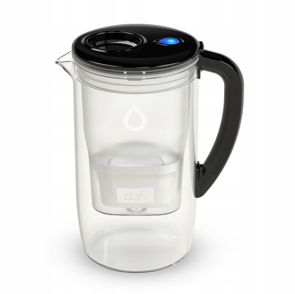 Dafi skleněná filtrační konvice Prisma Led černá 1 filtr v balení 2,5L