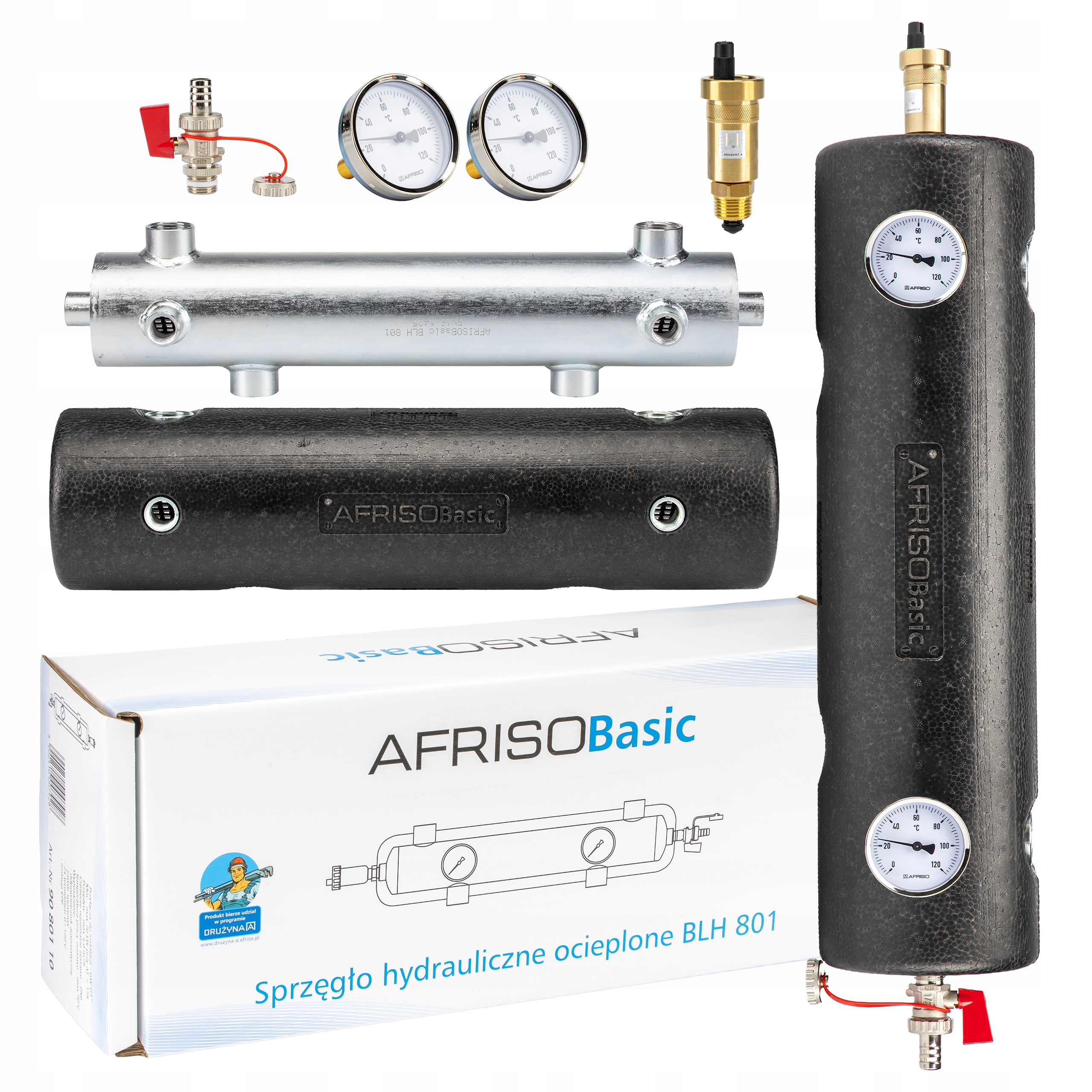 Sprzęgło Hydrauliczne Ocieplone Blh 801 Do Kotła Pieca 70 Kw Korpus Stalowy