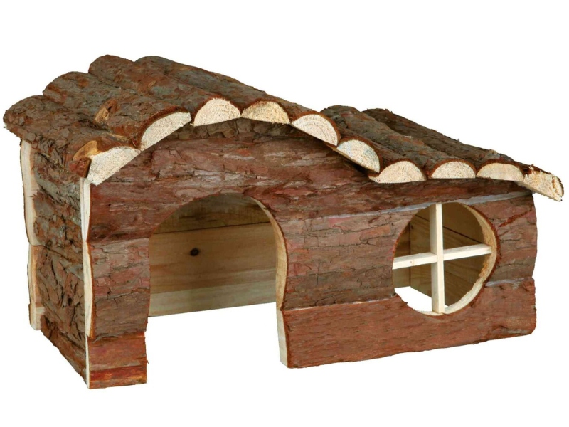 Levně Trixie Dřevěný domeček pro králíka, prasátko, kávu, činčilu, hlodavce, 29 cm