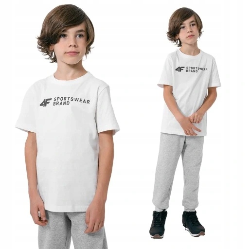 KOSZULKA CHŁOPIĘCA 4F T-SHIRT BAWEŁNA 146