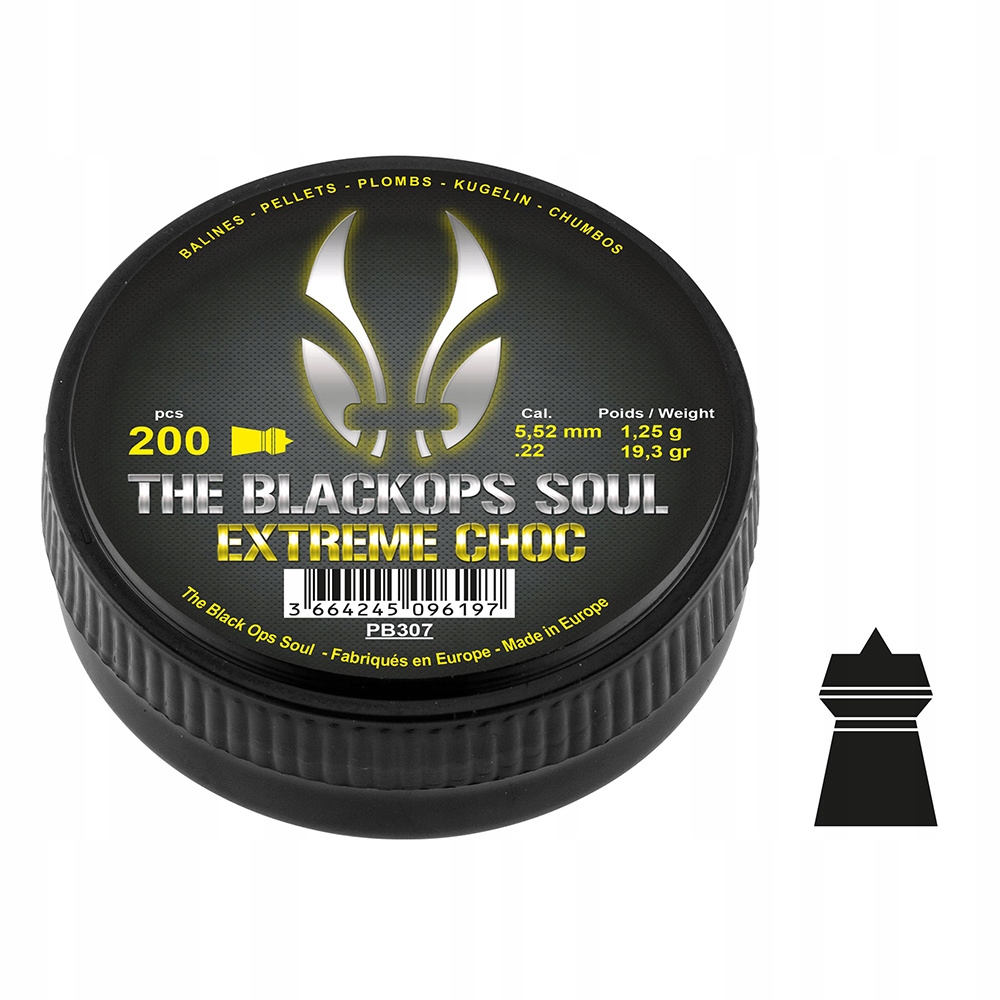 Black Ops Śrut do wiatrówki Soul Extreme Choc 5,5 mm 200 szt. PB307
