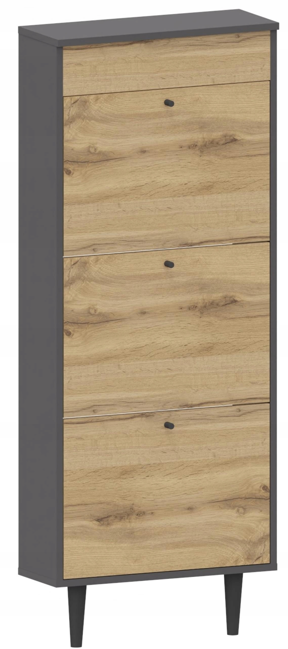 Skrinka na topánky Dotti 531 grafit-wotan antracitová s úložným priestorom Ufc