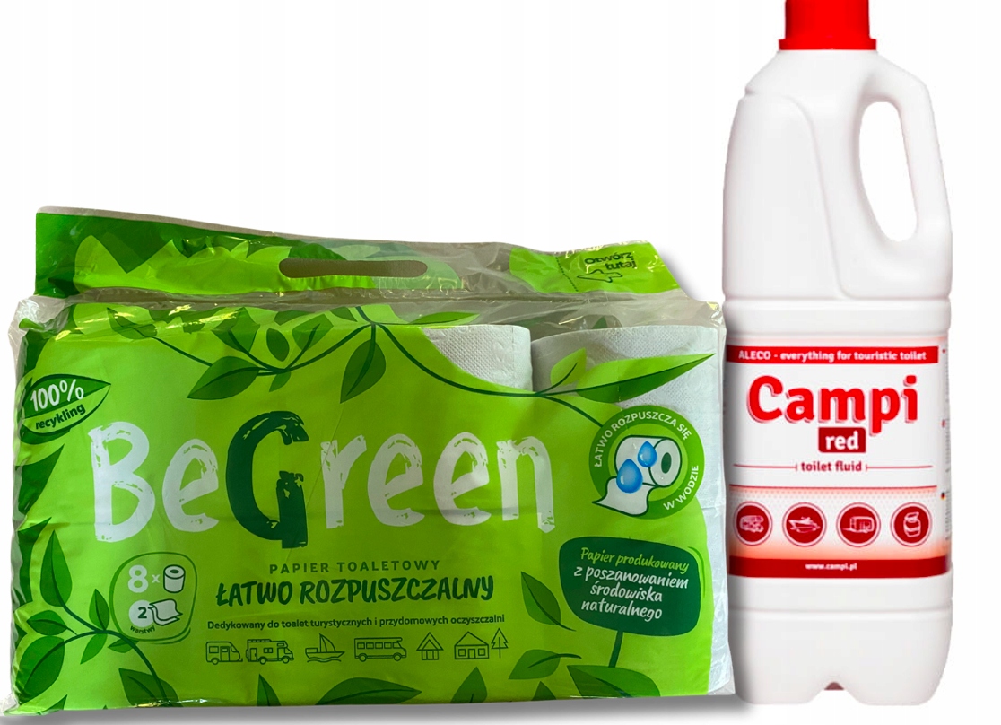 ZESTAW PŁYN DO TOALET DO SPŁUCZKI RED 2L + papier