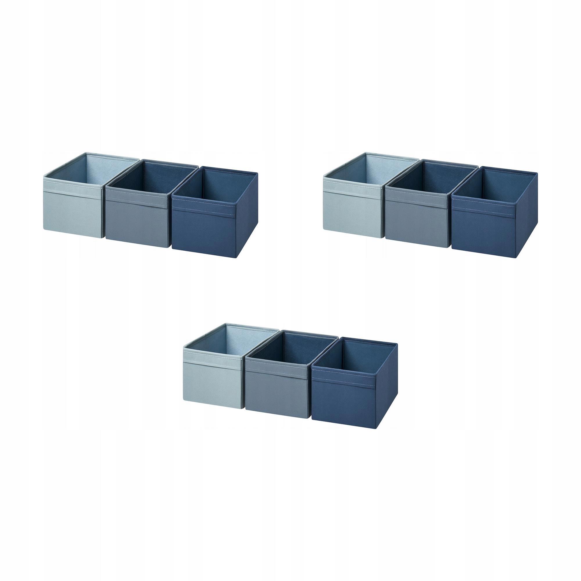 3 ks Organizační krabice modré 3 ks 18x25x15 cm Drona