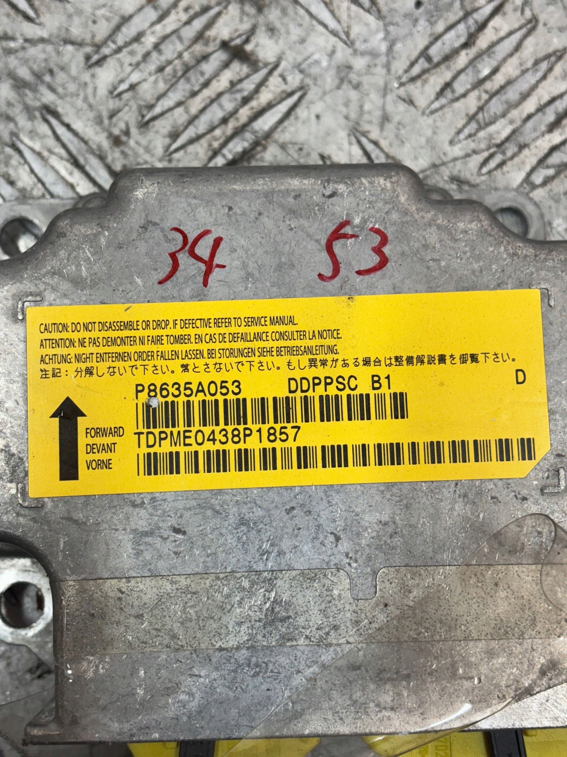 control unit SENSOR airbag CITROEN C-CROSSER P8635A053