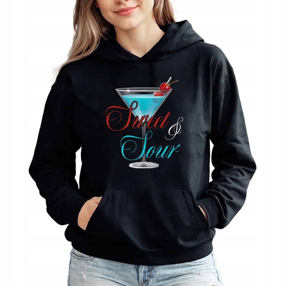 Černá mikina s kapucí & Mikina , trendy styl, Dárek velikost, velikost XL