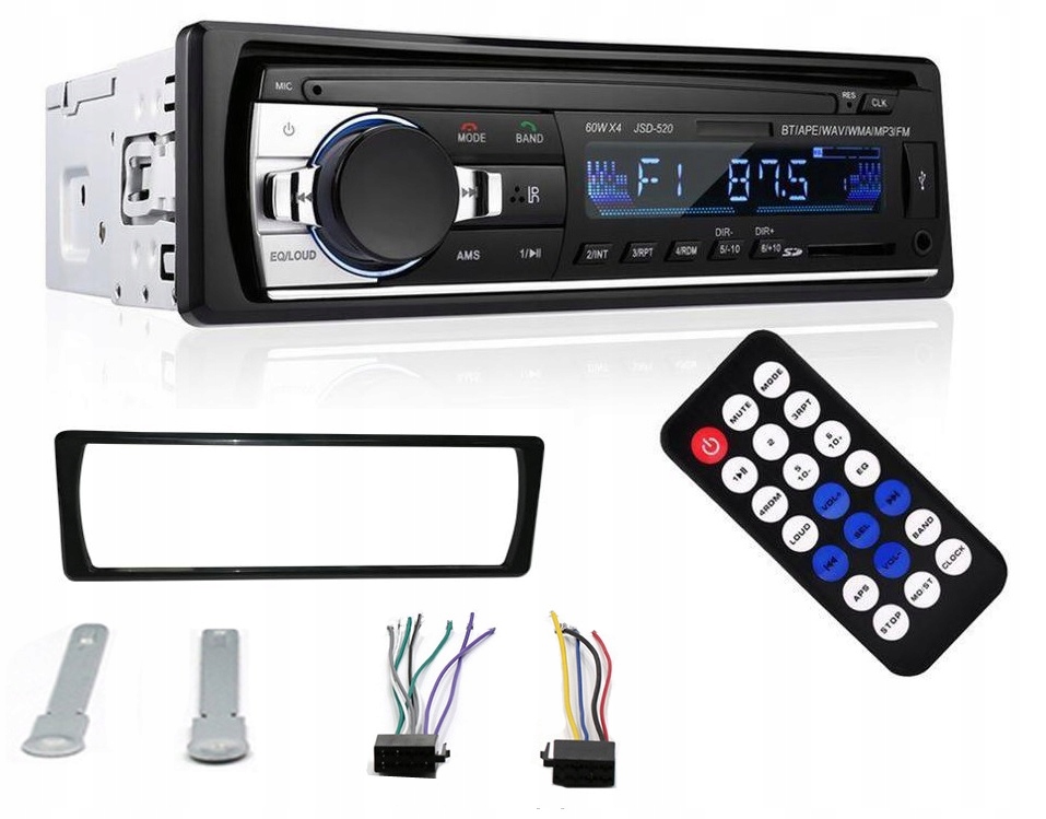 RADIO 1DIN BLUETOOTH USB SD AUX MP3