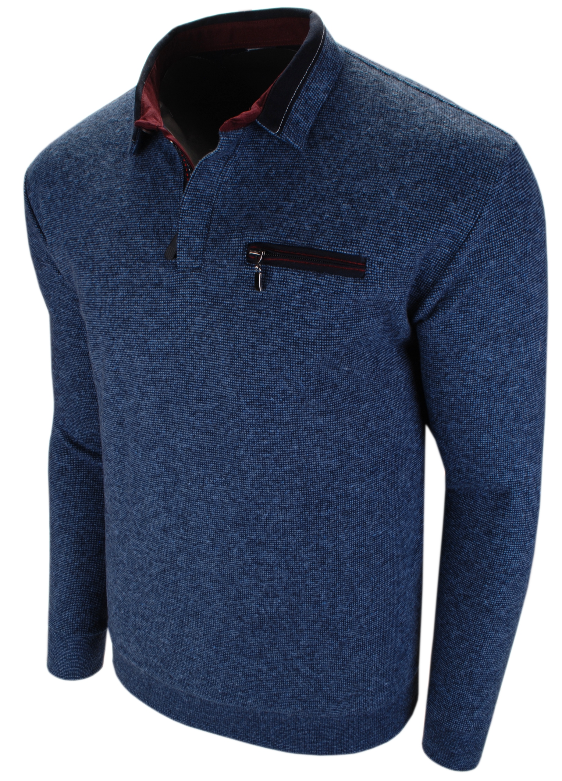 

5XL-MĘSKI Sweter Polo Z Kieszonką Na Zamek 14/2