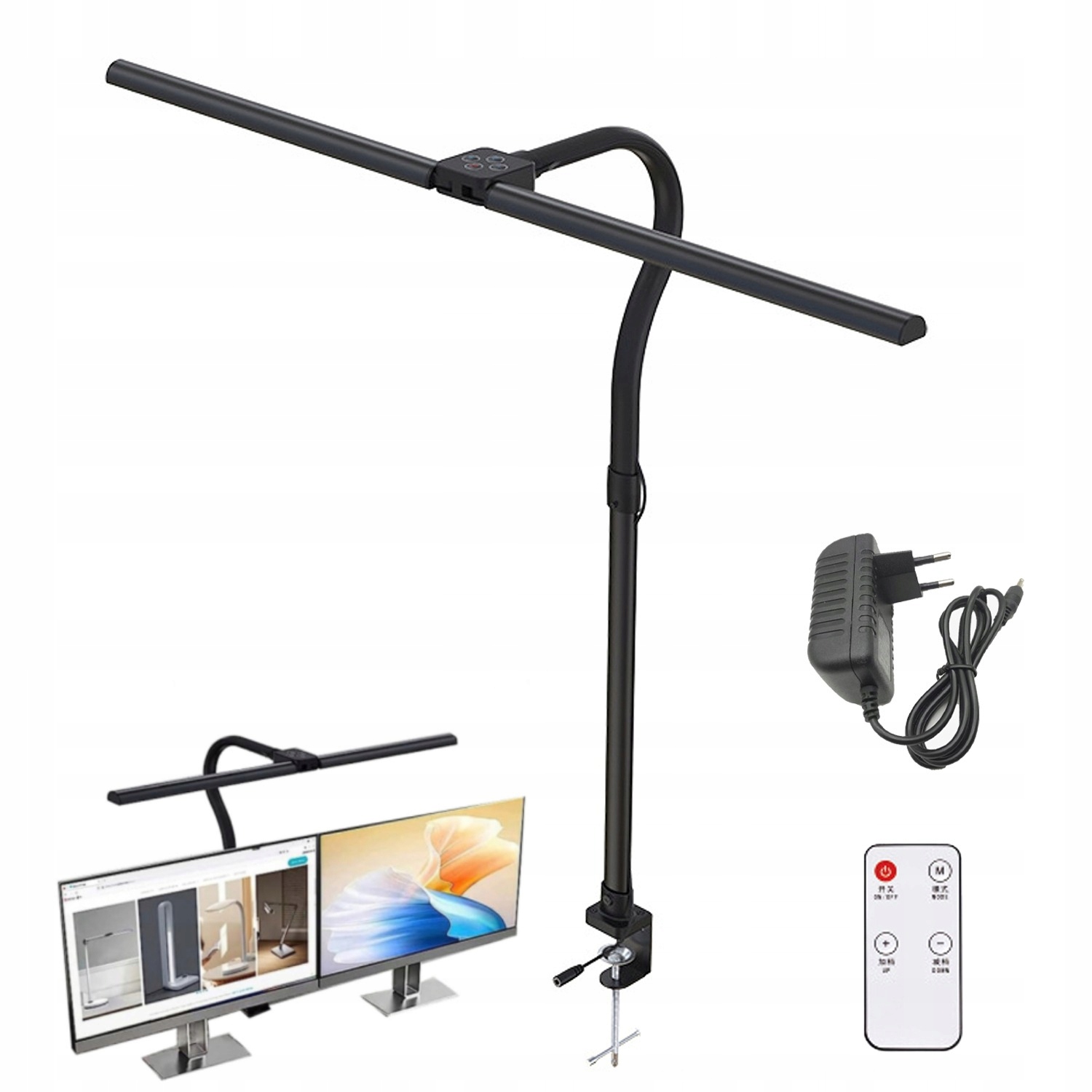 Lampa k psacímu stolu Led 24W dvouhlavá s regulací 360°