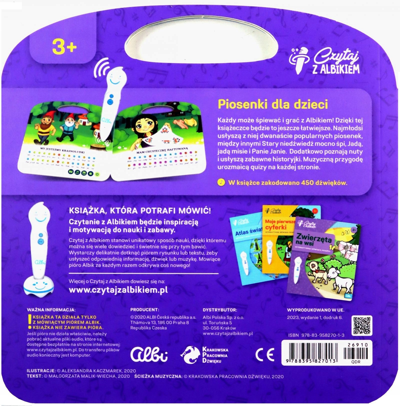 MINI KSIĄŻKA PIOSENKI DLA DZIECI CZYTAJ Z ALBIKIEM Stan opakowania oryginalne