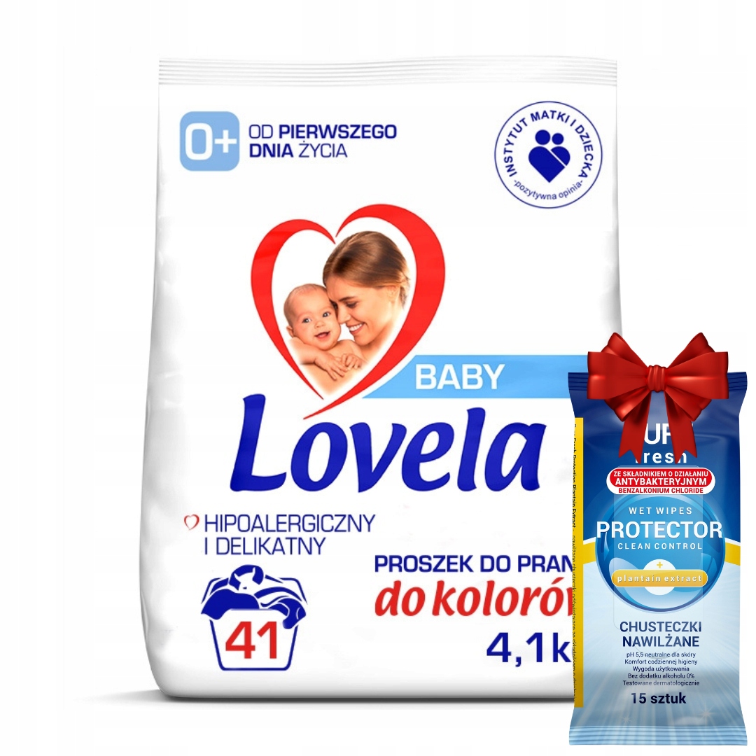 Lovela Hypoalergenní prací prášek na barevné prádlo 4,1 kg Dárek