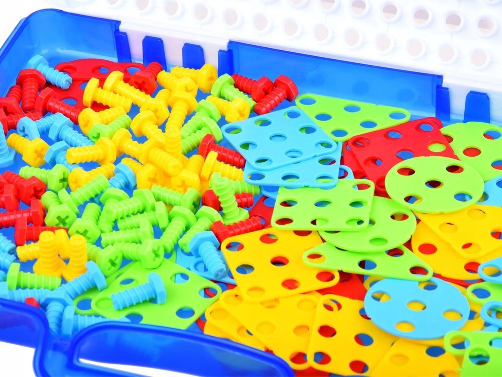 Kreatywne klocki 151 ele. wkrętarka mozaika ZA2516 Materiał plastik