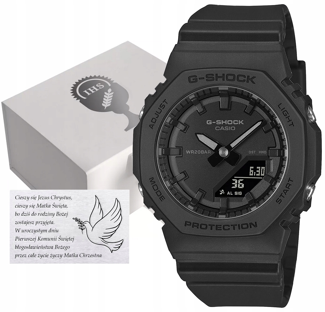 Výjimečný dárek ke svatému přijímání Hodinky Casio G-shock Krabička Gravírování