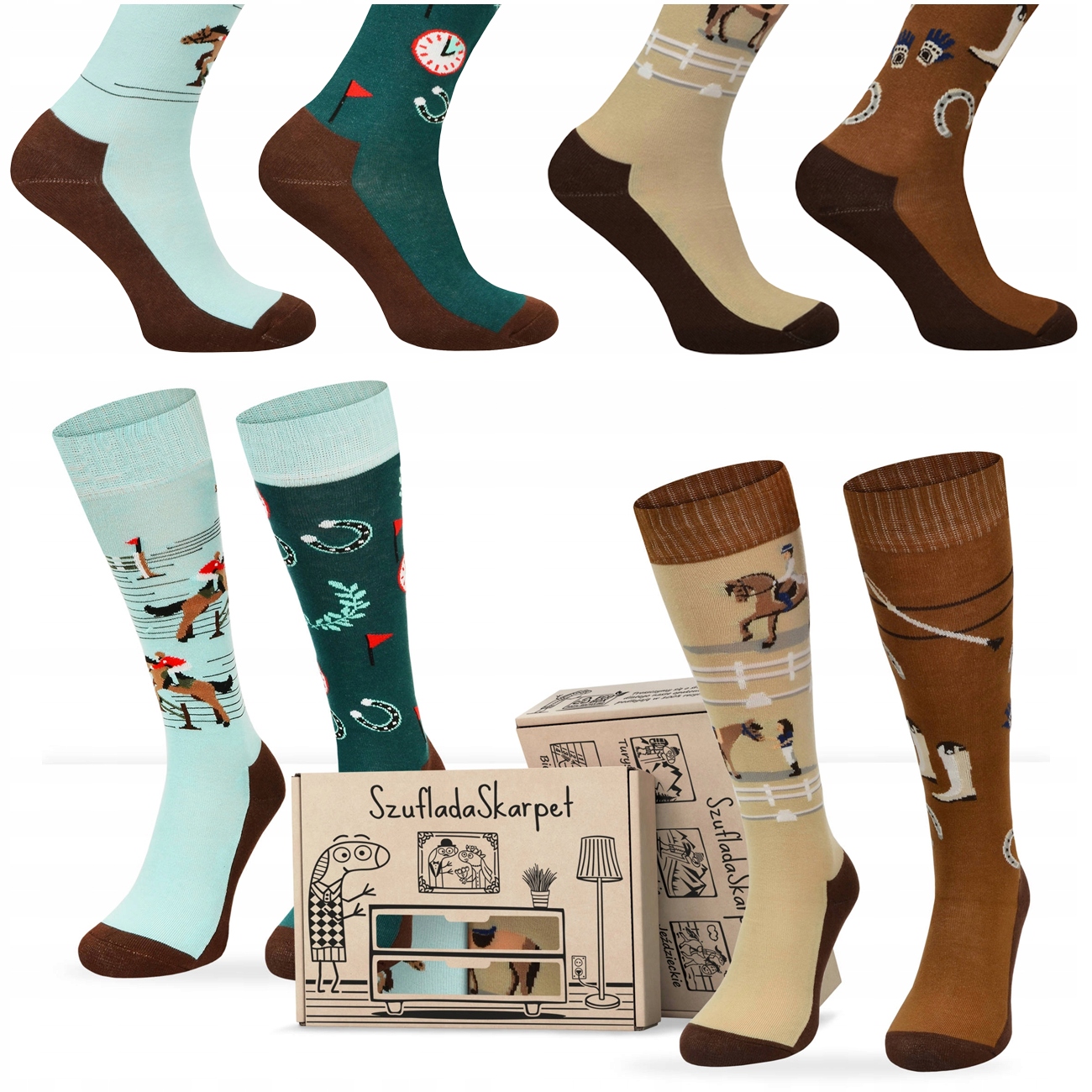 Komplet skarpet w konie dla Jeźdźca