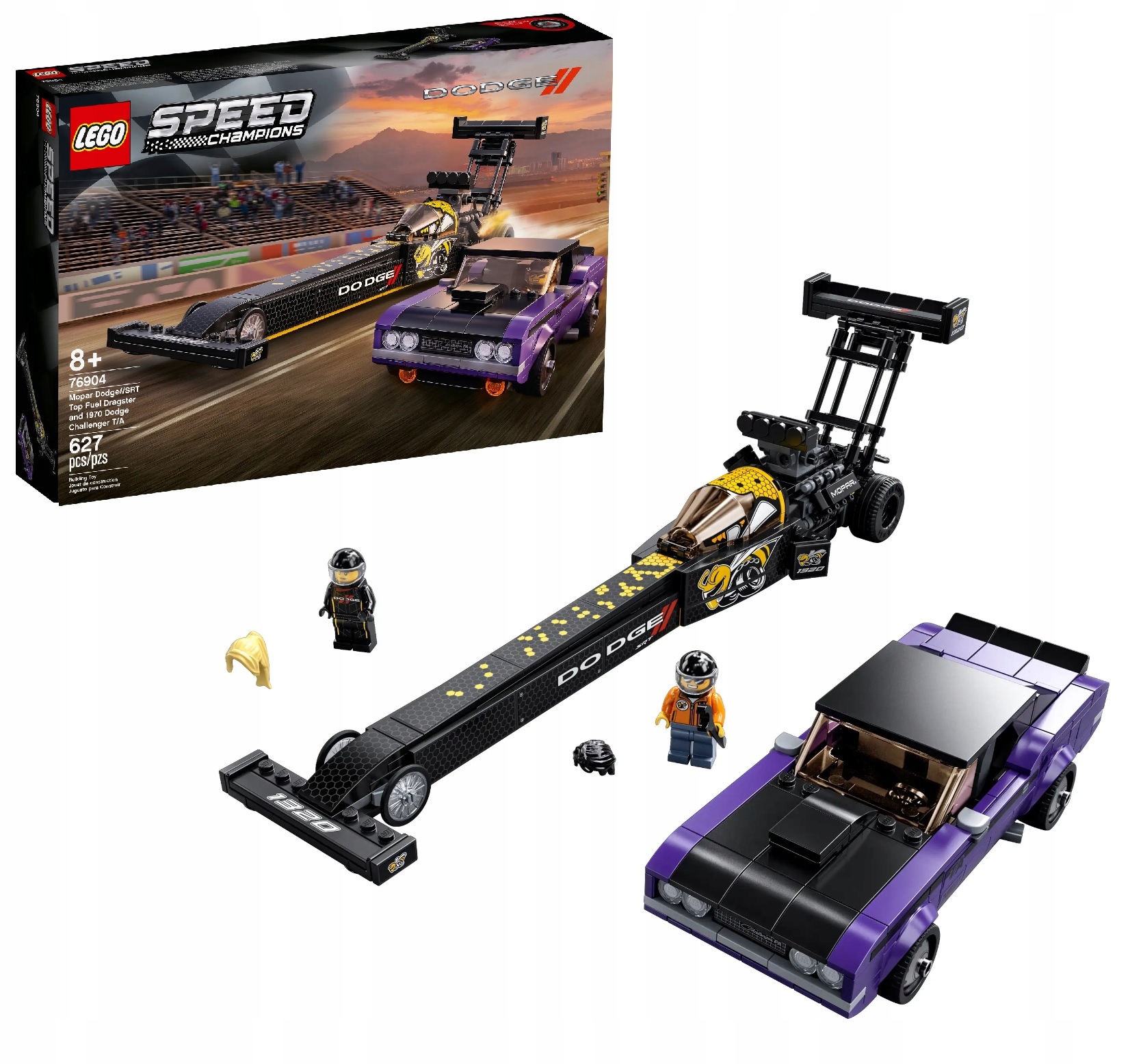 Lego Speed Champions 76904 Dodge Srt Dragster i 1970 Dodge Challenger