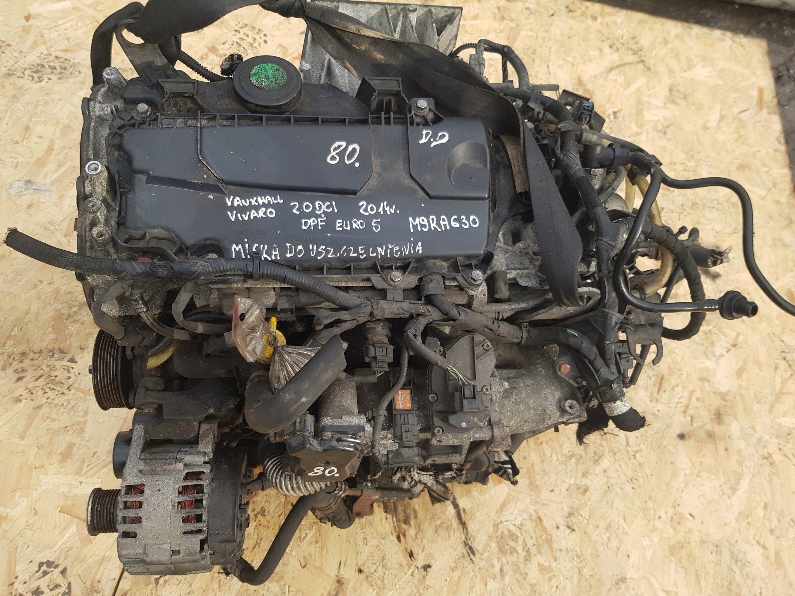 TRAFIC VIVARO 2.0 DCI 2014 E5 EURO5 engine complete KPL M9RA630 M9R630