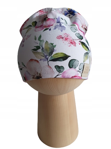 

Czapka Damska Kwiaty Bawełna Polski Produkt 54-58