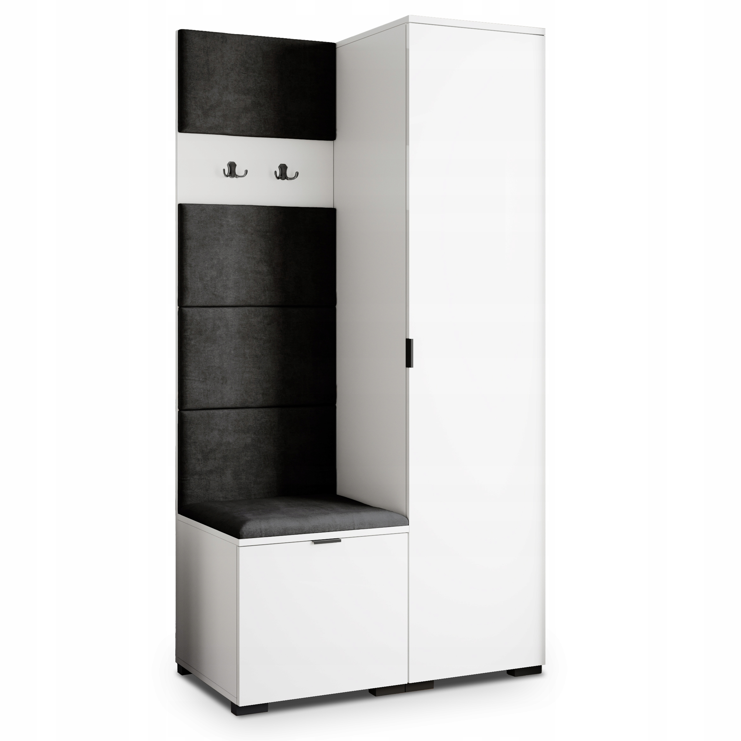 Šatní skříň Lori 95/181/51 cm Skříň do předsíně Moderní bílá