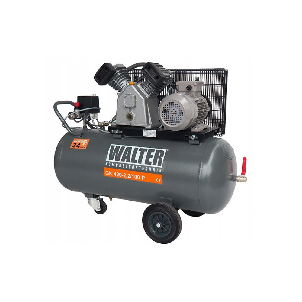 KOMPRESOR SPRĘŻARKA 230V 50L 10BAR 420l/min WALTER Zasilanie sieciowe