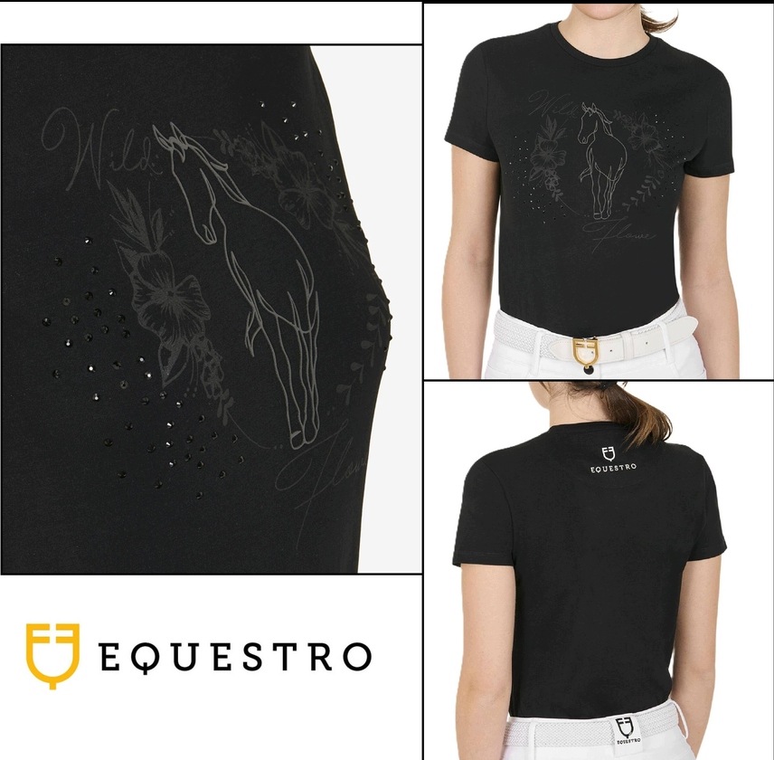 Koszulka T-shirt cotton Wild Flower kolekcja limitowana Equestro Uv M/38