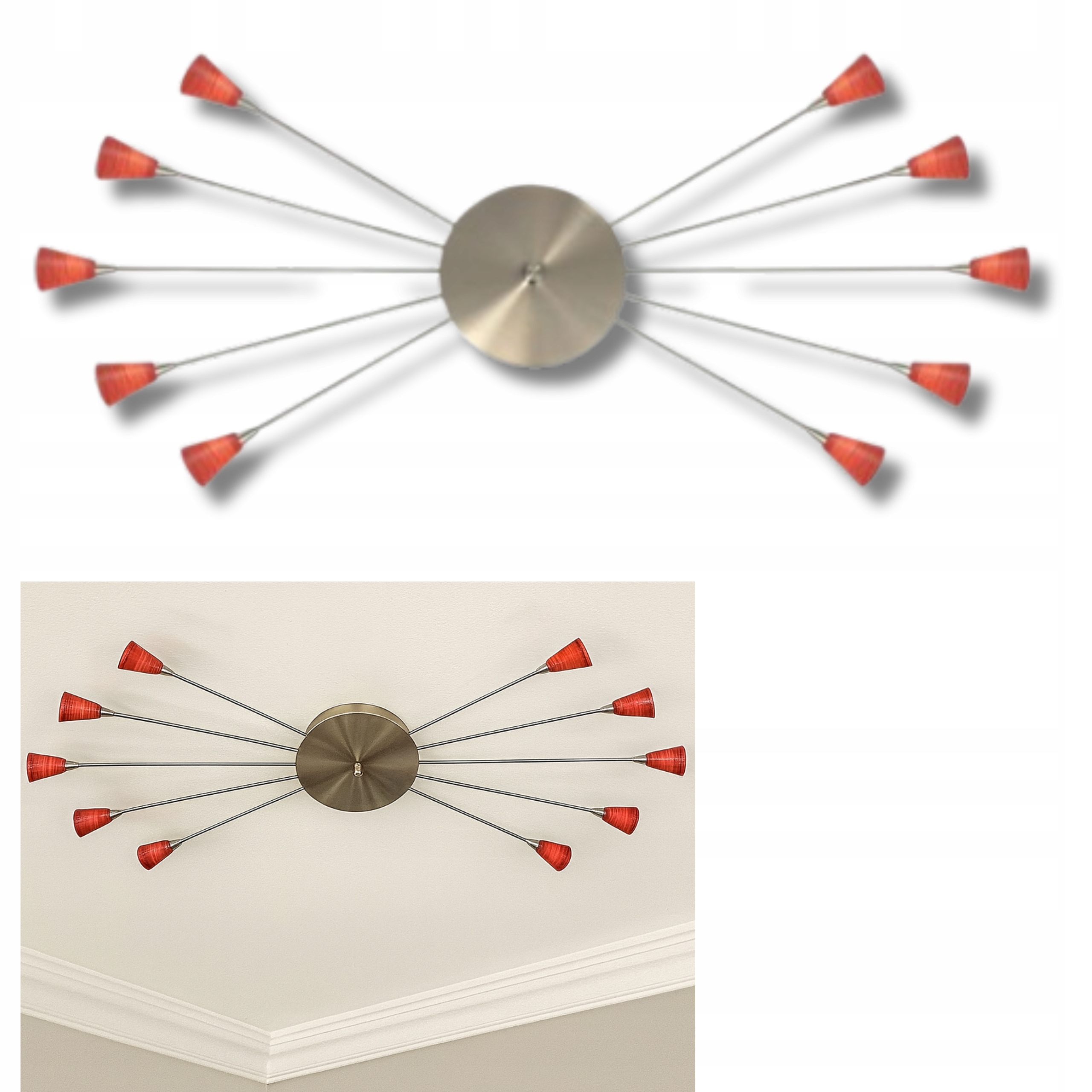 Lustr lustr, kovové chromované Stropní Svítidlo Kasungu