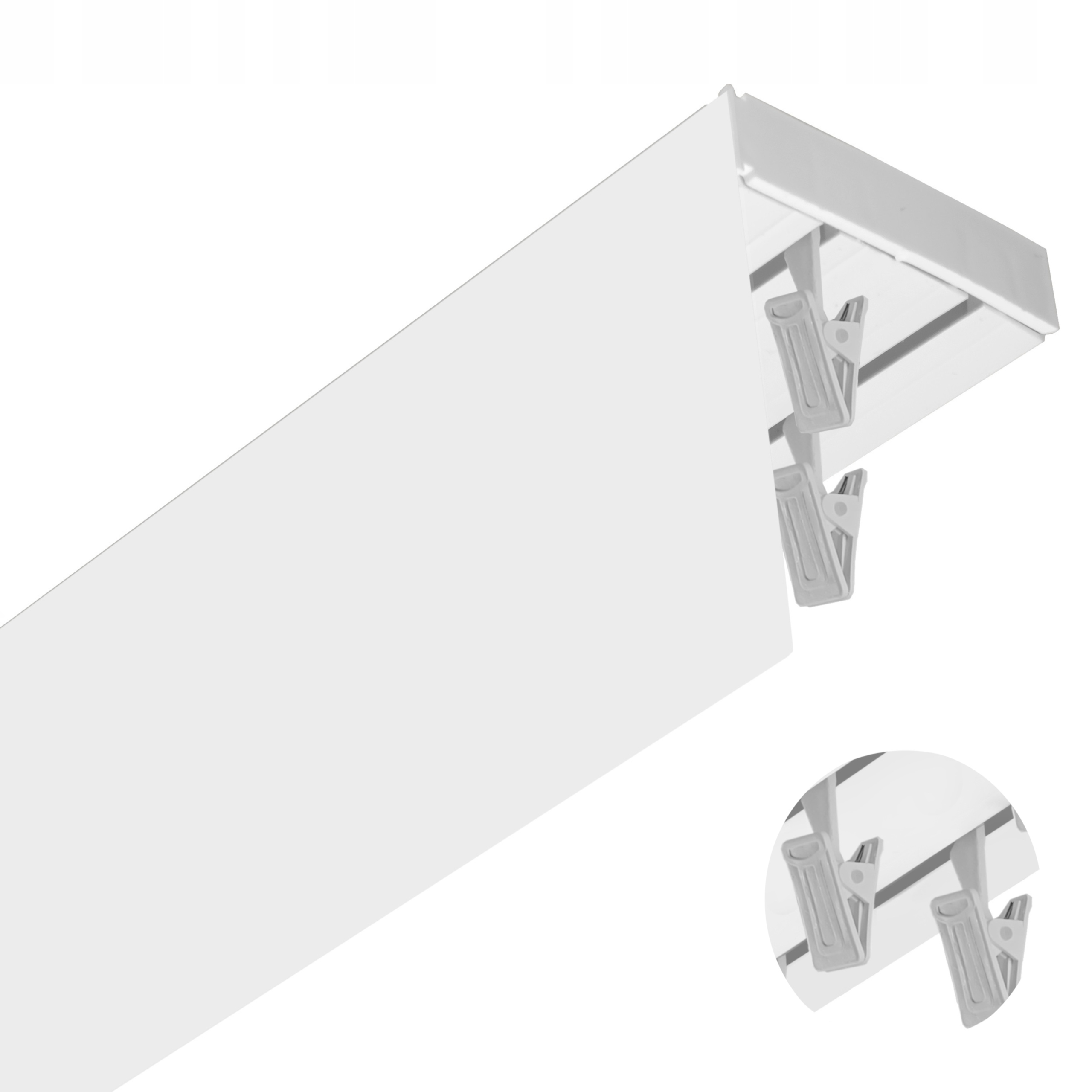 Stropní Lišta Elegance Pvc dvoukolejná 400 cm Kpl žabky Maskovač 7,5 cm