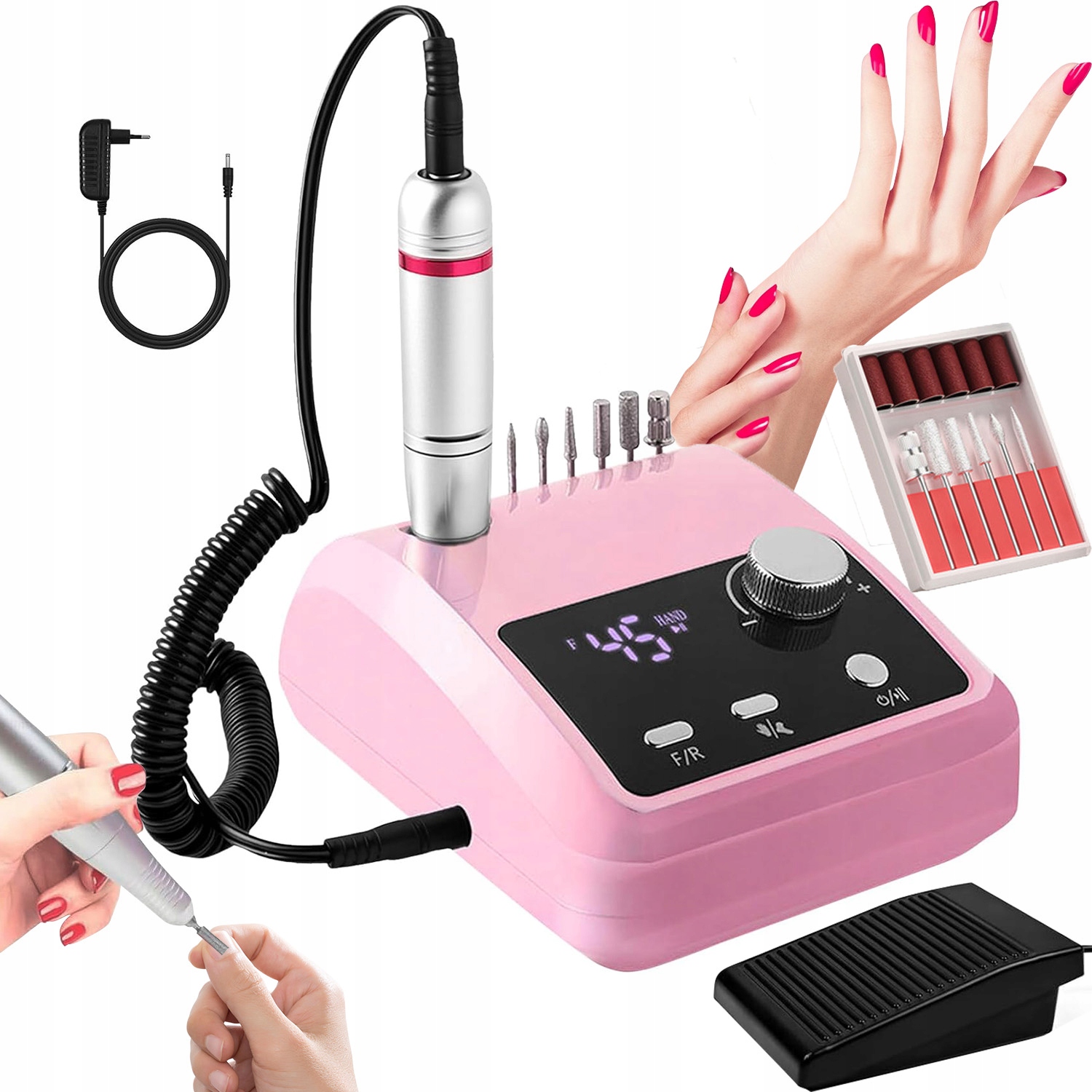 Sada Usb Bruska Na Nehty Elektrický Pilník Bruska Na Drápky