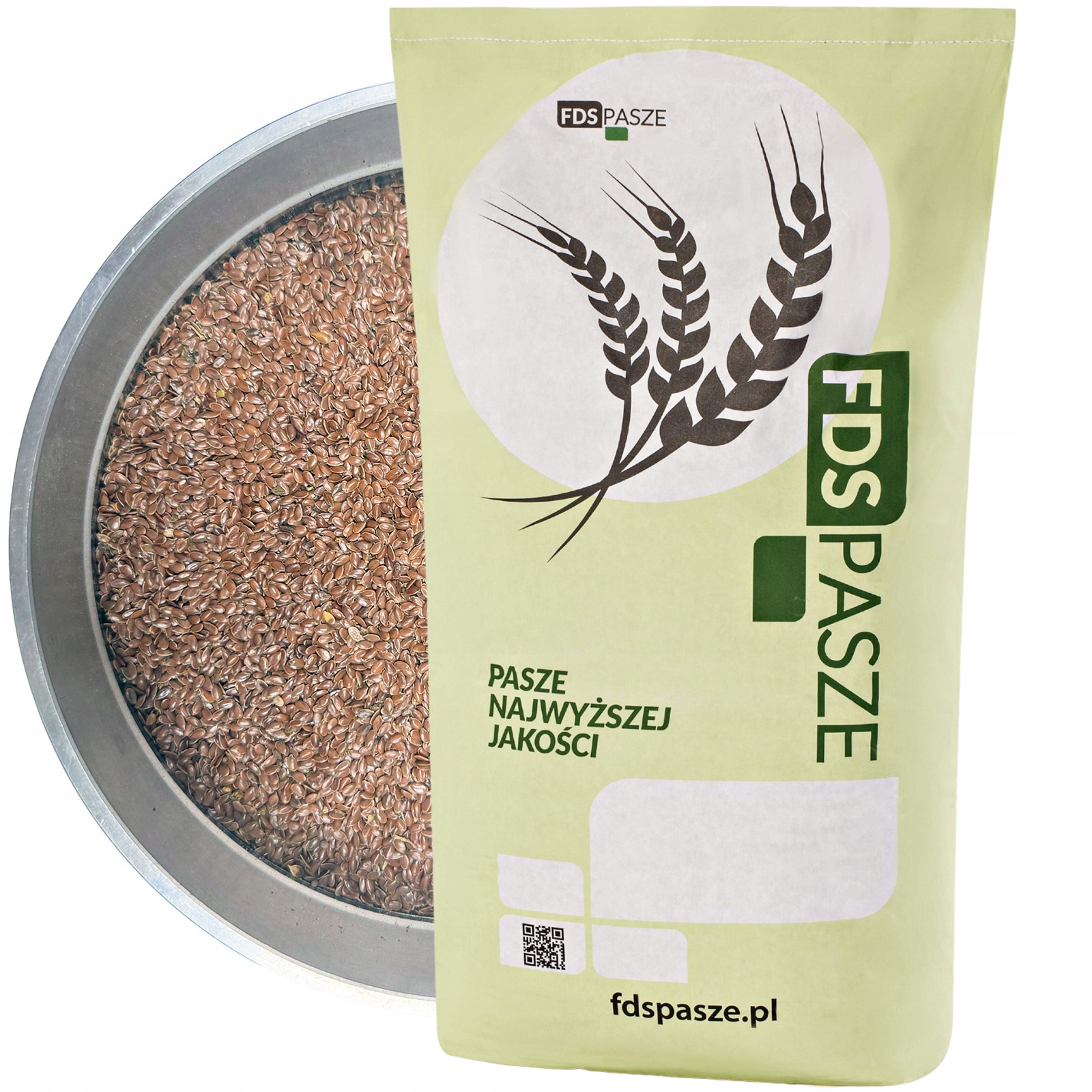 Siemię Lniane dla Koni Bydła Drobiu i Zwierząt Gospodarskich Fds Pasze 20kg