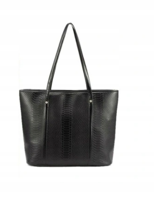 

Duża Torebka Torba Na Ramię Shopper Bag Czarna