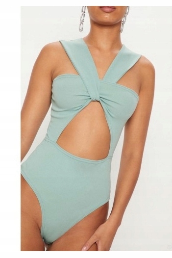PRETTYLITTLETHING MIĘTOWE WYCIĘTE BODY 36 Rozmiar S (36)