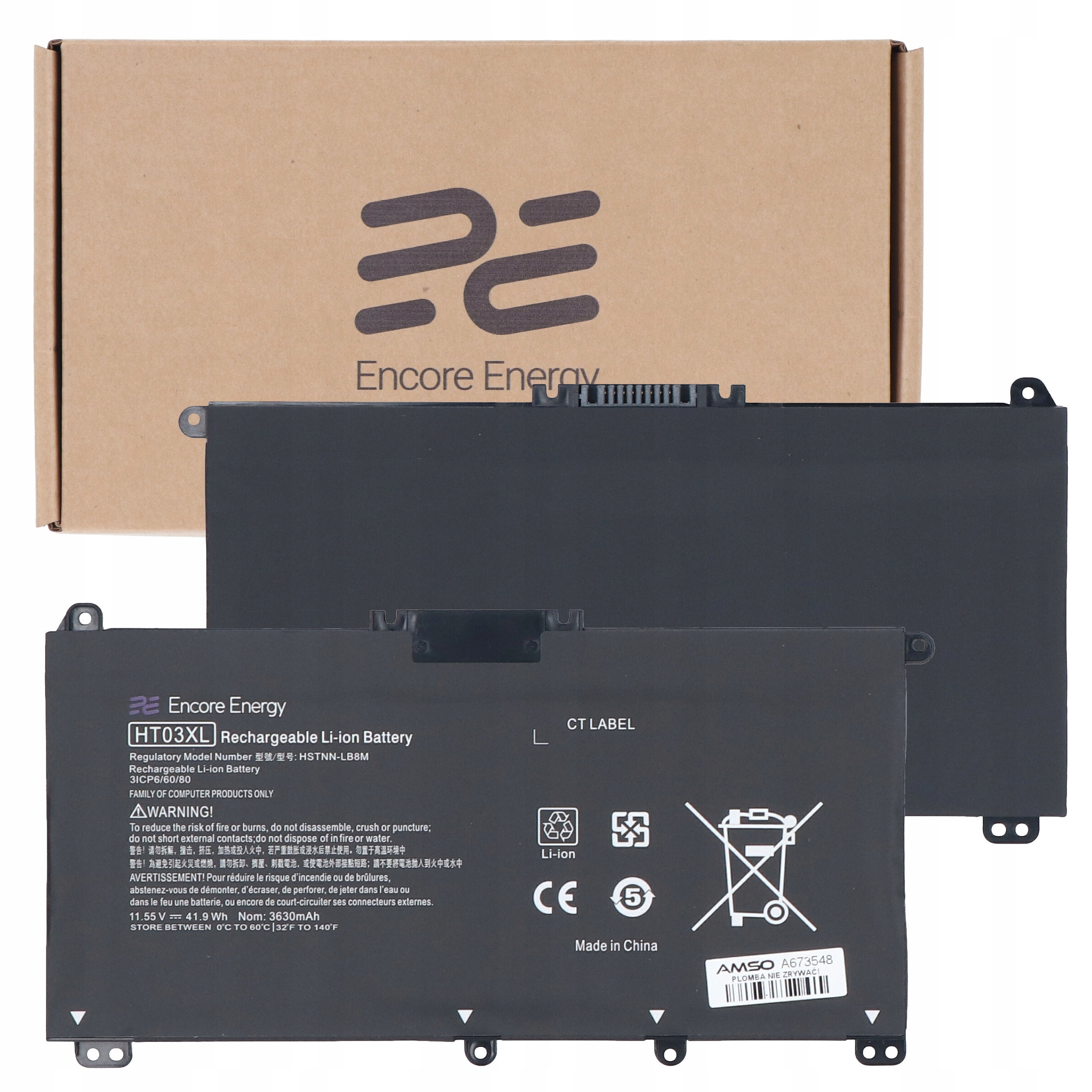 Bateria HT03XL do laptopa Hp 240 245 250 470 G7 i G8 3630mAh Encore Energy