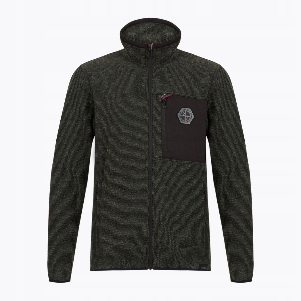 Bluza Polarowa Męska Cmp Melange Knitted 35H3907/F924 Forest Melange/Nero