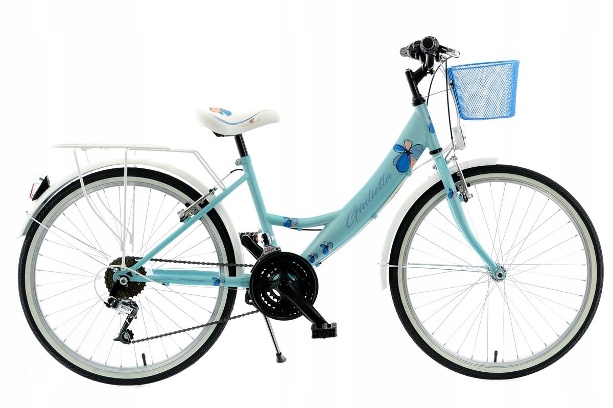 Rower 24'' Kands Giulietta Błękitna+kosz