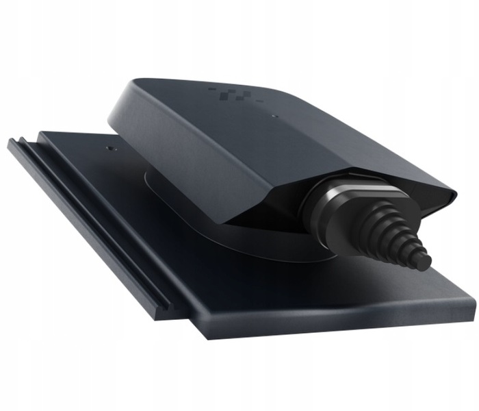 Solární Průchod Střešní Taškou Braas Tegalit Antracit