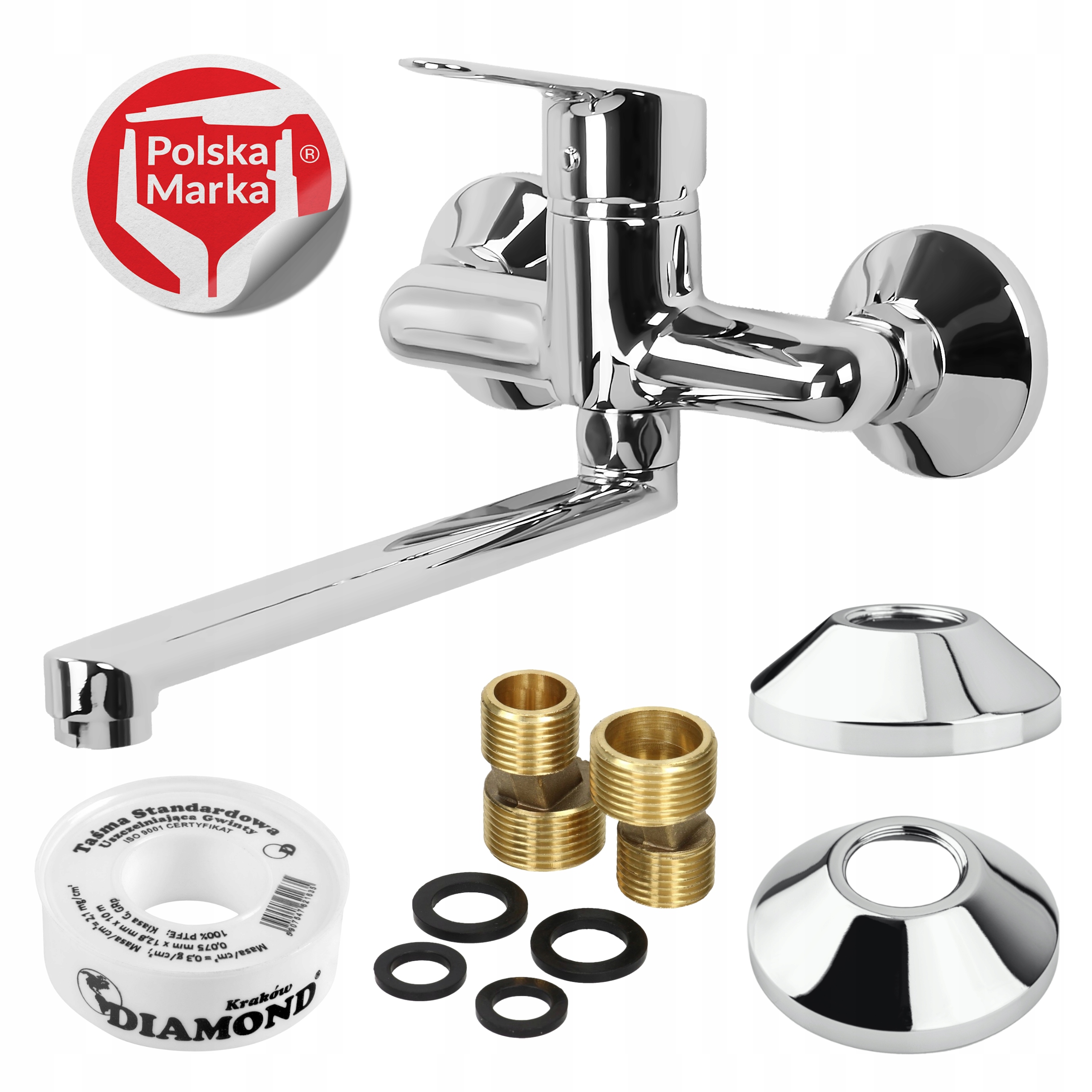 Nástenná batéria do umývadla Kran do kúpeľňového umývadla Úsporná Tichá