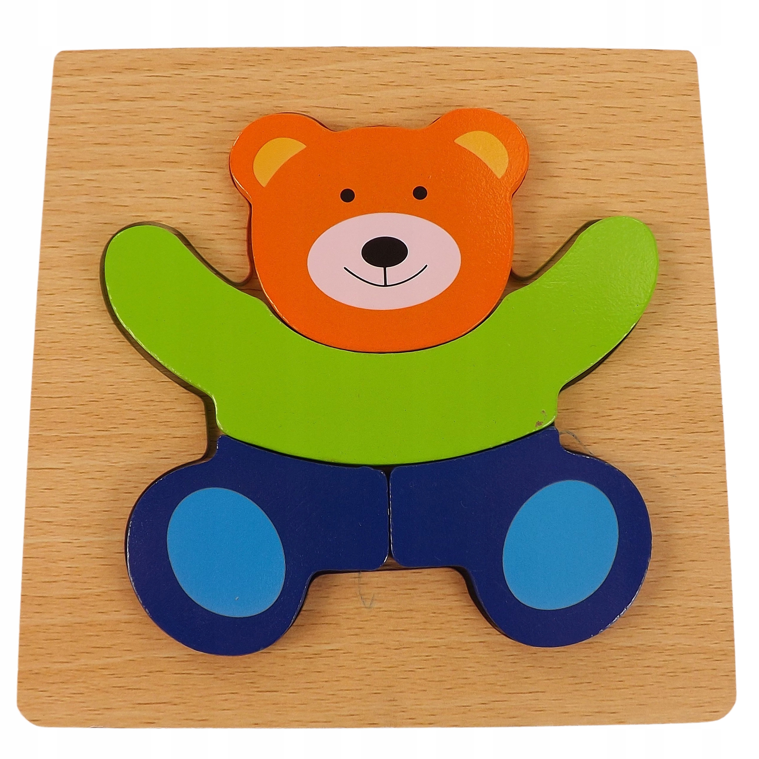 

Puzzle drewniane edukacyjne klocki dla dzieci 15M