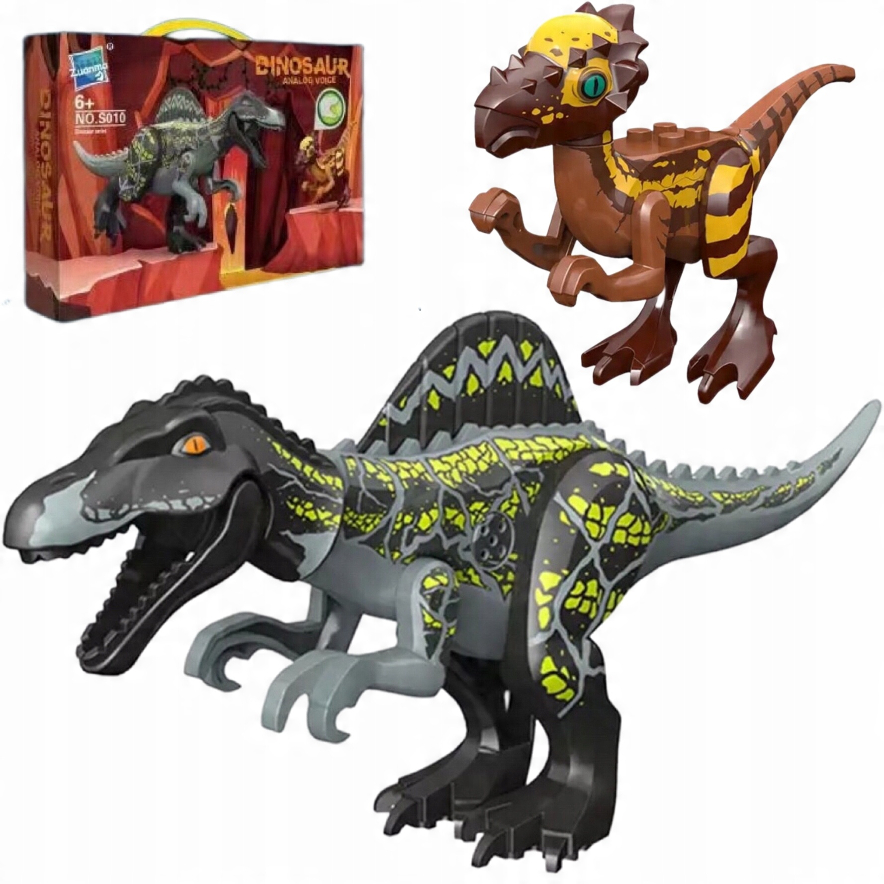 

Klocki Dinozaury Zestaw 2 Figurki Dino Dźwięk