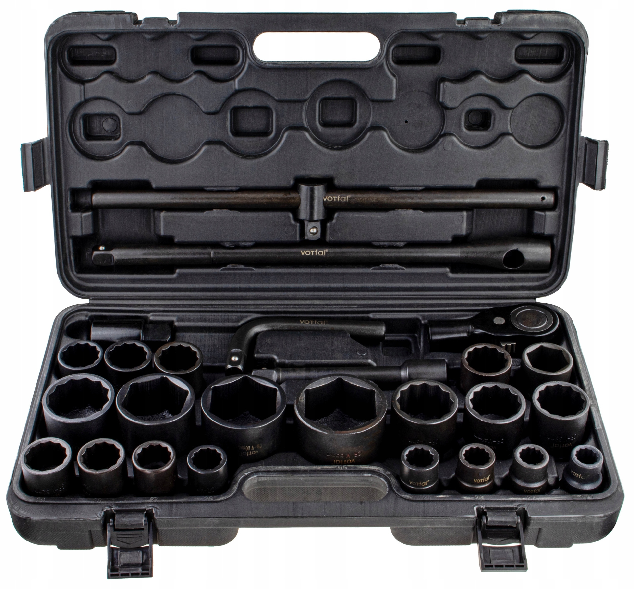 Sada Nástrčné Kľúče, Nástrčné Hlavice Pre Rázové Uťahováky 3/4", 1", 26KS, Tir, 17-65mm Nadstavce