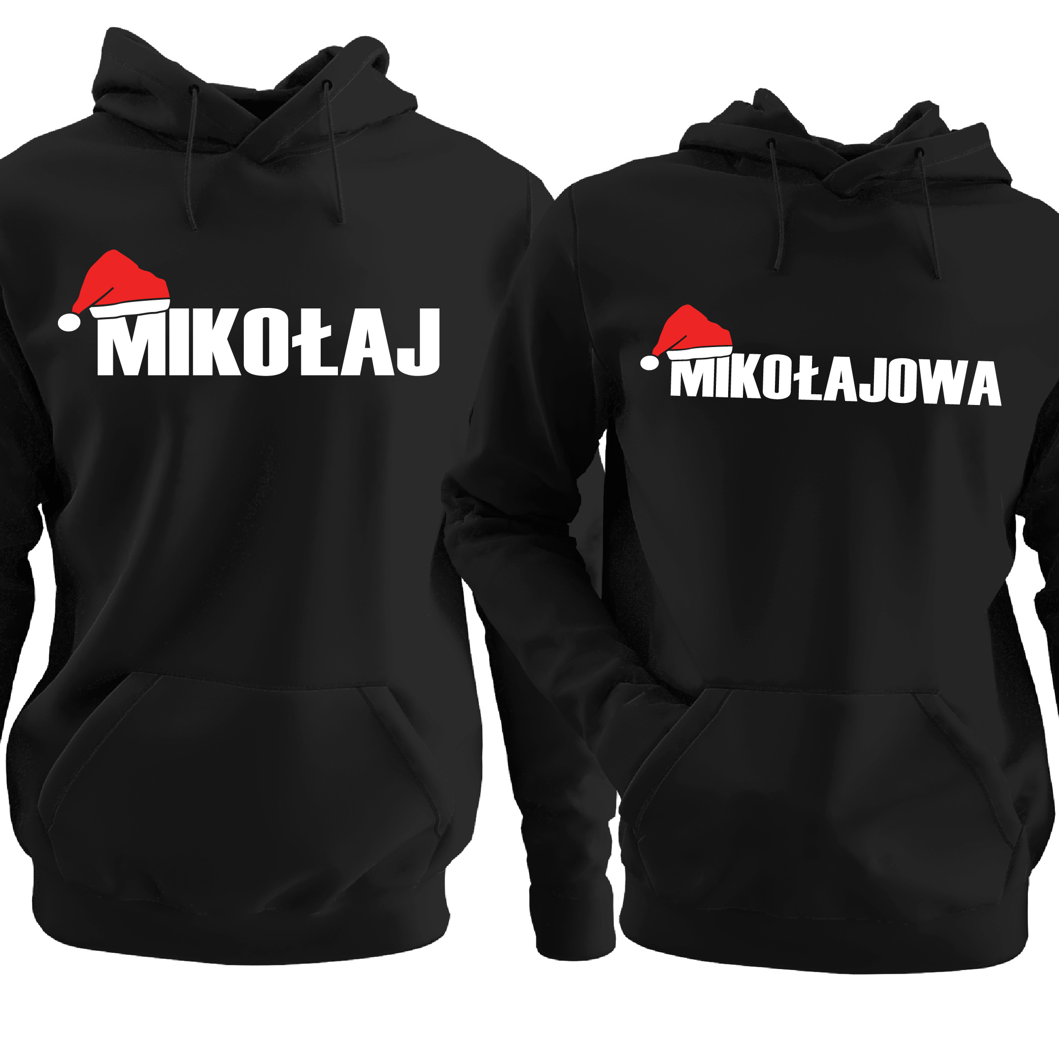 

Dwie Bluzy Z Kapturem Wigilia Mikołaj Mikołajowa