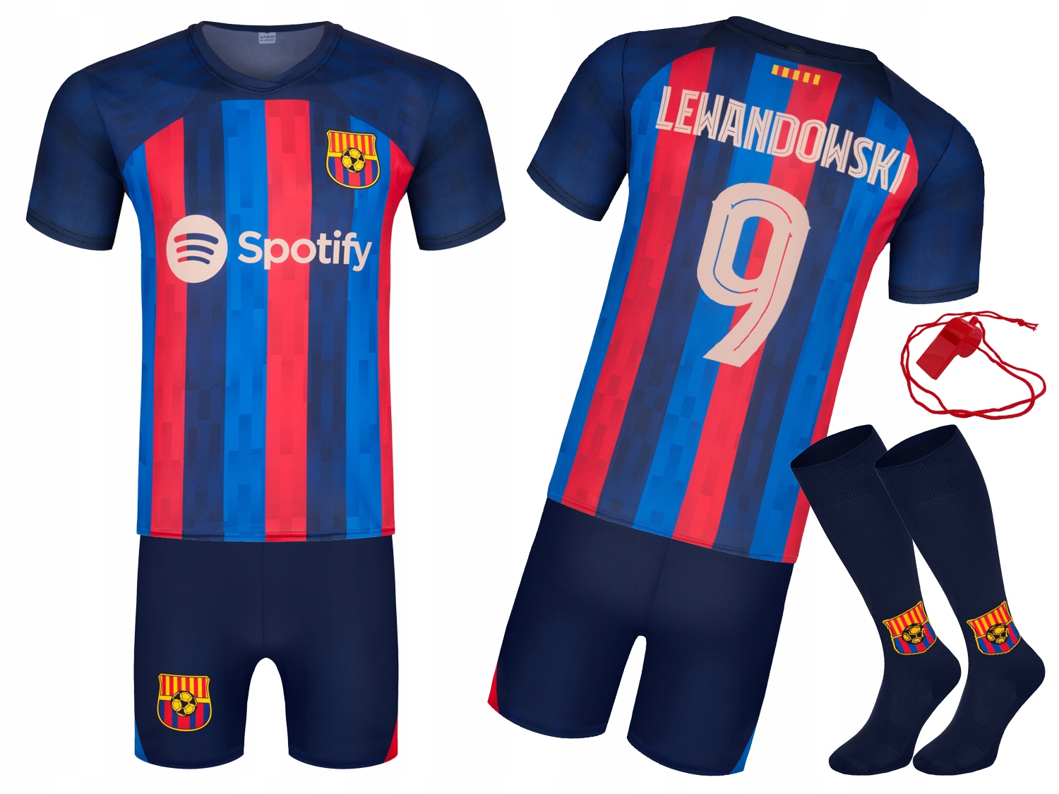 Strój Piłkarski getry LEWANDOWSKI 9 BARCELONA 152