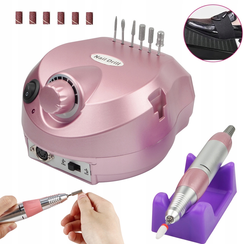 Bruska Na Nehty Manikúra 30000 Rpm, Uzamykací Mechanismus Sada Fréz