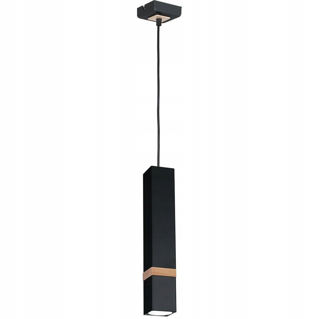 Závěsná stropní lampa Vidar černá 1xGU10 8x8x90 cm moderní do obývacího pokoje