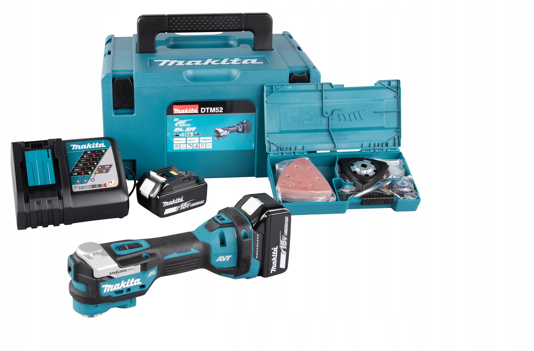Makita DTM52RFJX1 Narzędzie wielofunkcyjne Body Lxt 18V Zestaw 2x3ah Makpac