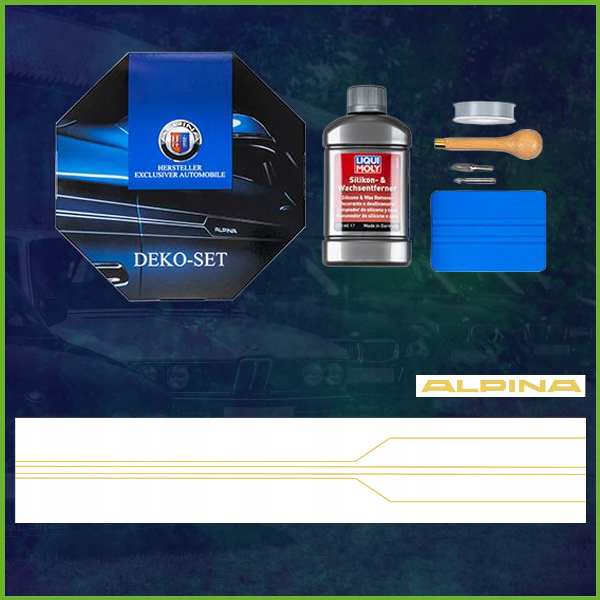 Zlatý dekoratívny set Alpina – Bmw série 3 E92/E93 (po facelifte)