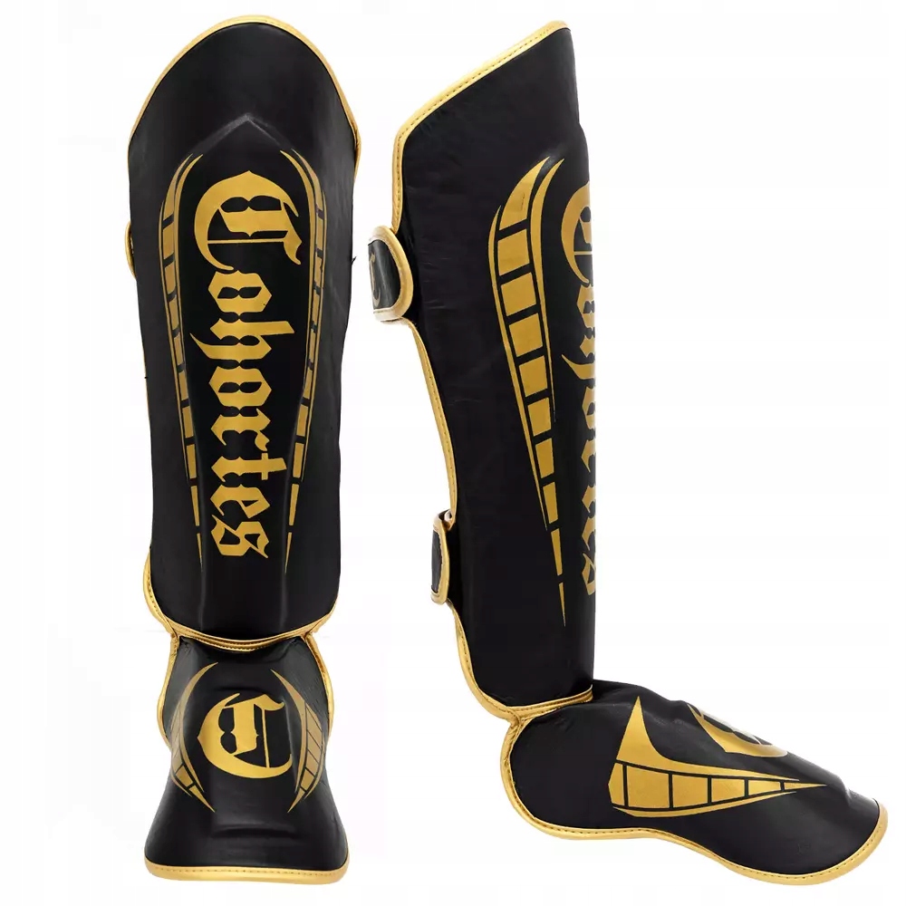 Nagolenniki na goleń i stopę Skórzane Cohortes Aculeo Armis black/gold XXL